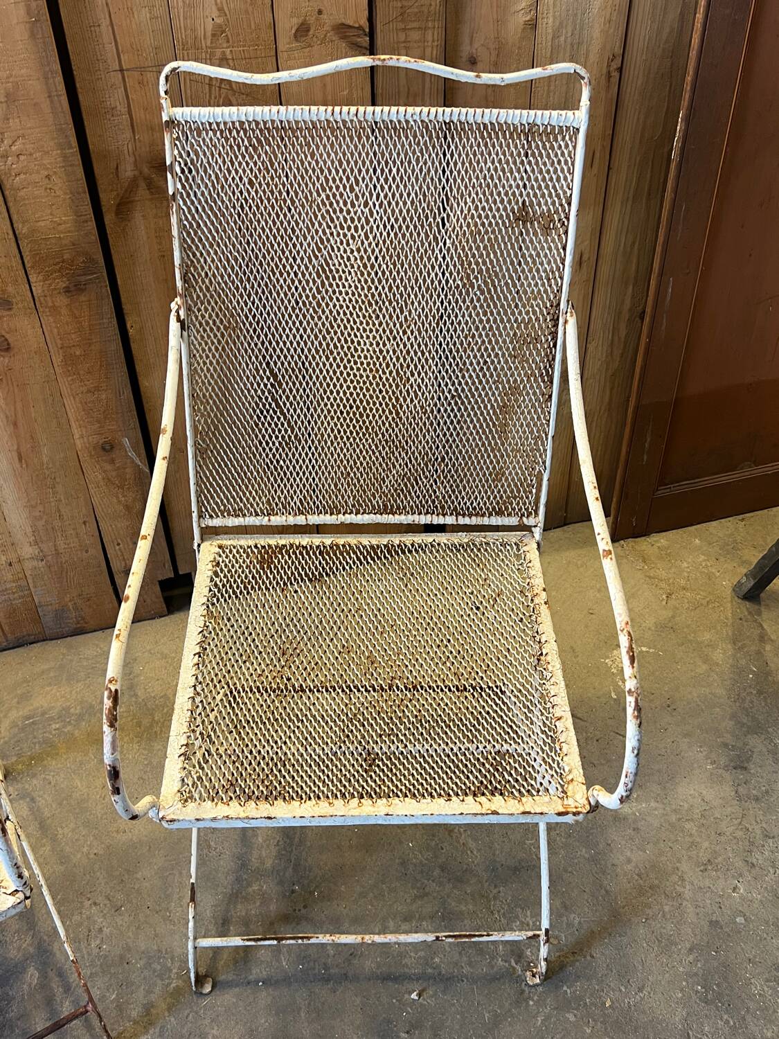 19th century garden armchairs