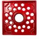 Space age red ceramic ashtray, Studio Opi, Gabbianelli Italy ca. 1970