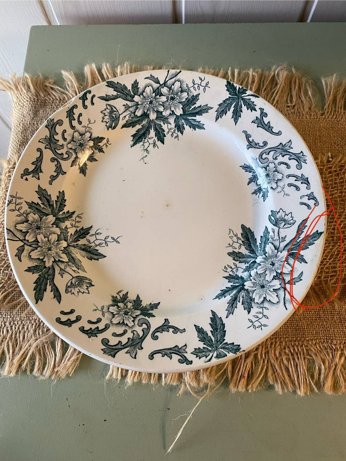 Assiettes terre de fer saint Amand
