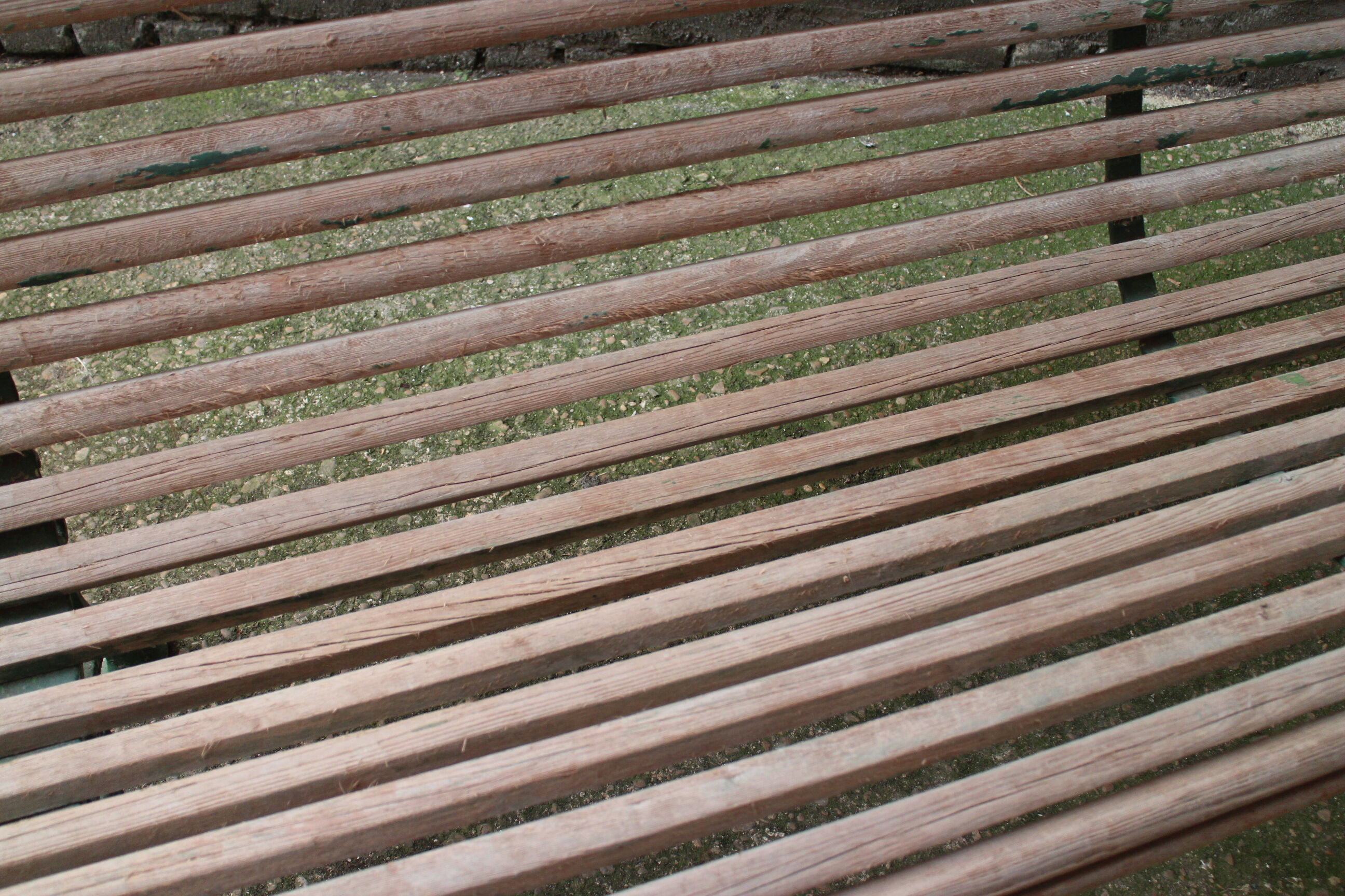 Old bench cast iron base and wooden slats