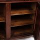Low antique sideboard - hand polished mahogany - fixed shelves - 1880s