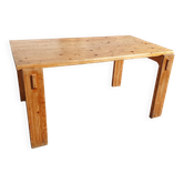 Table en pin style brutaliste an 70