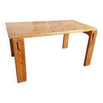 Brutalist style pine table from the 1970s.