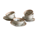 Set of 6 coffee, tea, chocolate cups, antique Limoges porcelain