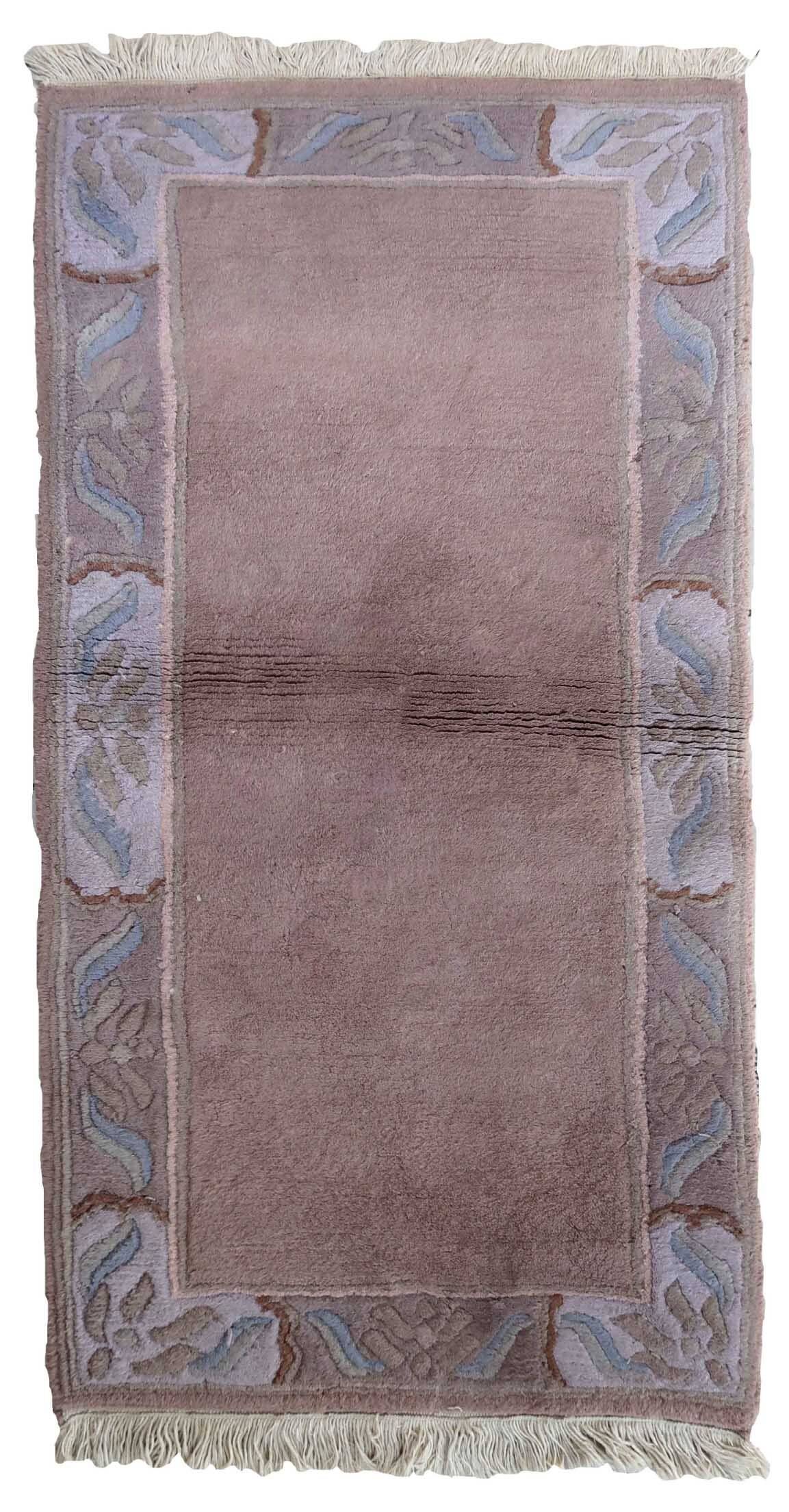 Tapis Vintage Khaden Tibétain en Laine (71cm x 141cm), Années 1970