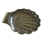 Silver-plated metal shell dish