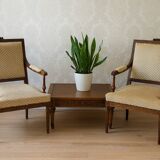 Paire de fauteuils style Louis XVI