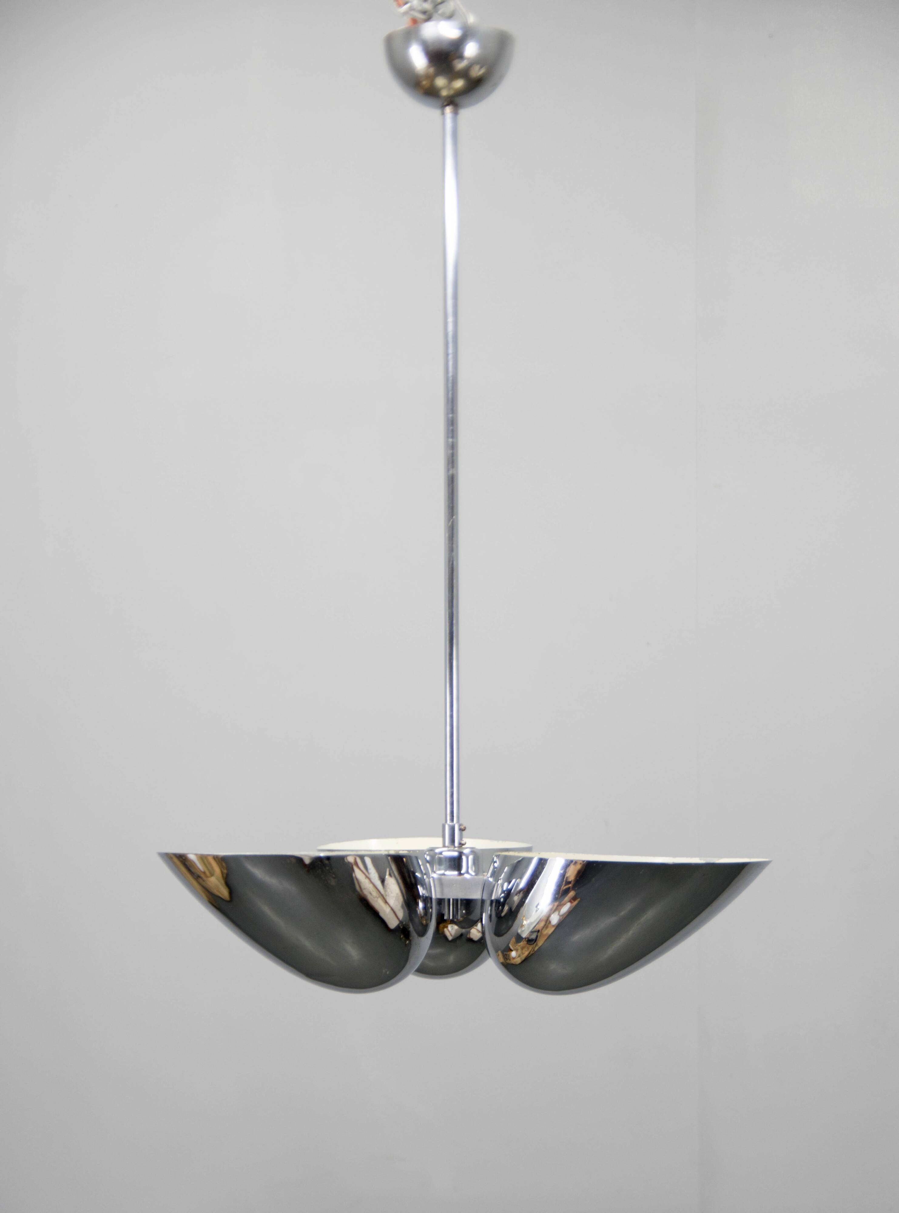 Rare Bauhaus Chandelier by Zukov , 1930s