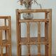 Pair of bedside tables/vintage bamboo and rattan accent furniture - 1970s