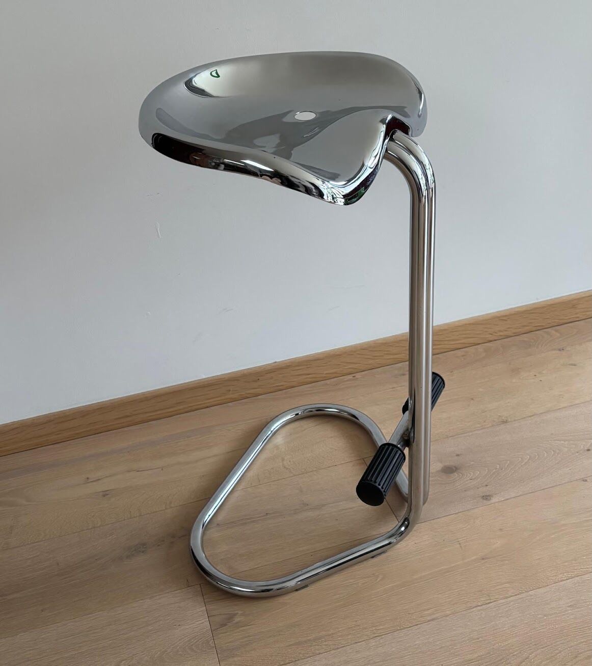 Chrome Tractor Stool by Rodney Kinsman for Bieffeplast