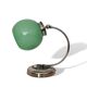 Lampe de table Bauhaus des années 1940 en verre vert moderne du milieu du siècle