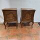 Pair of oak bedside tables