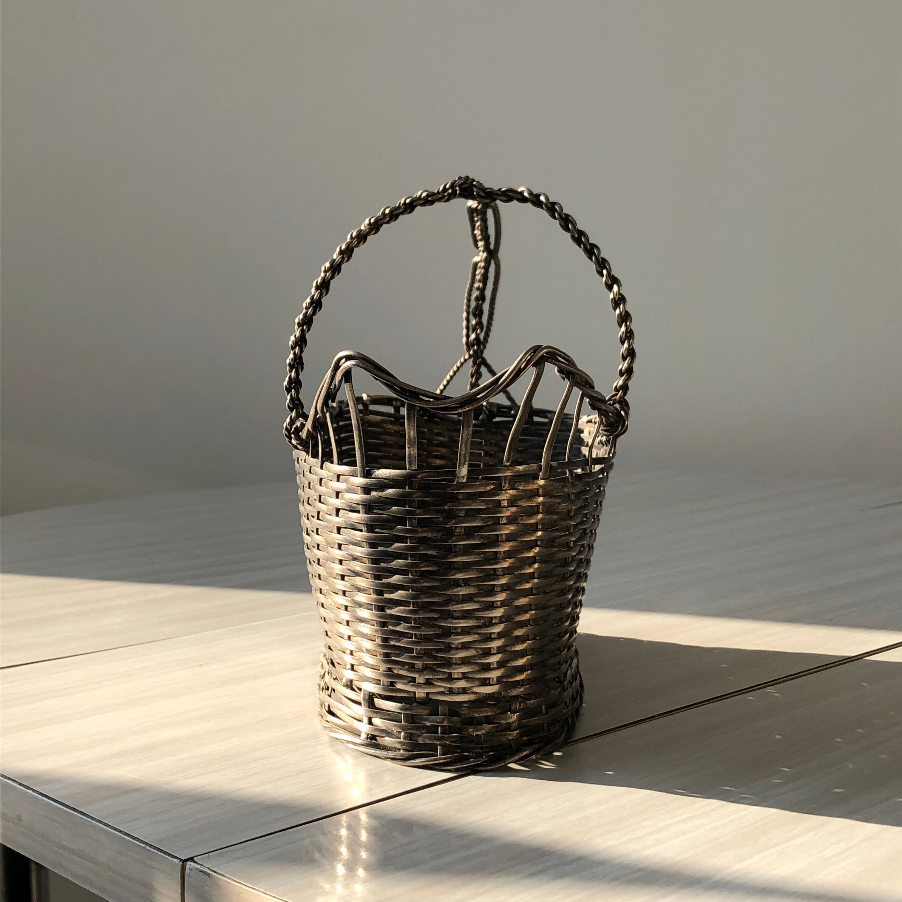 Silver bottle holder Christofle late 1960s