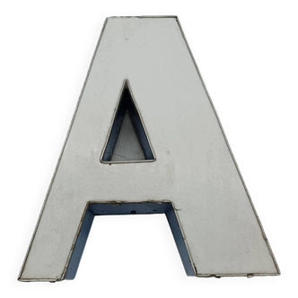 Letter A 60s Plexiglass Illuminated Sign