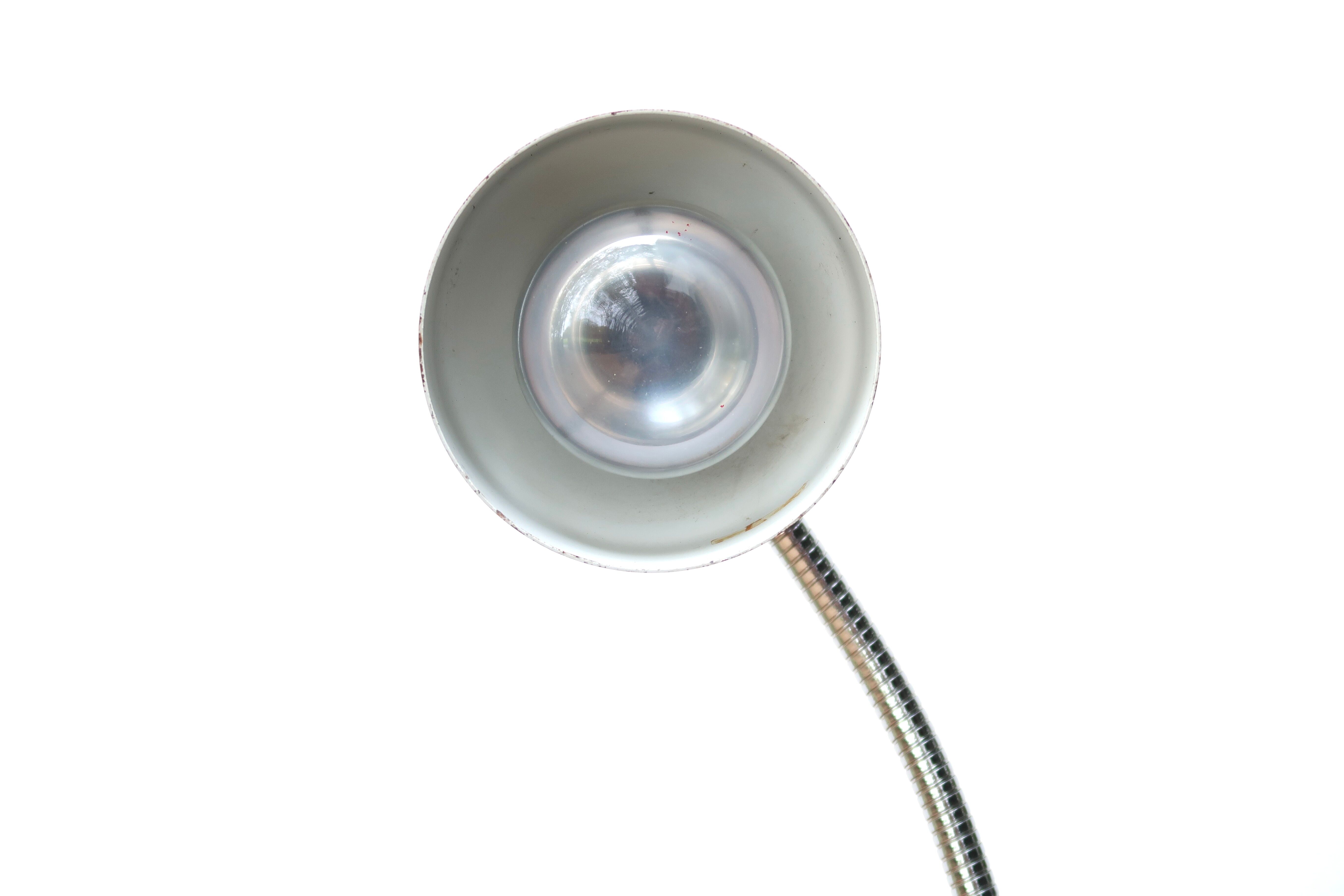 Veneta Lumi articulated red desk lamp, 60s