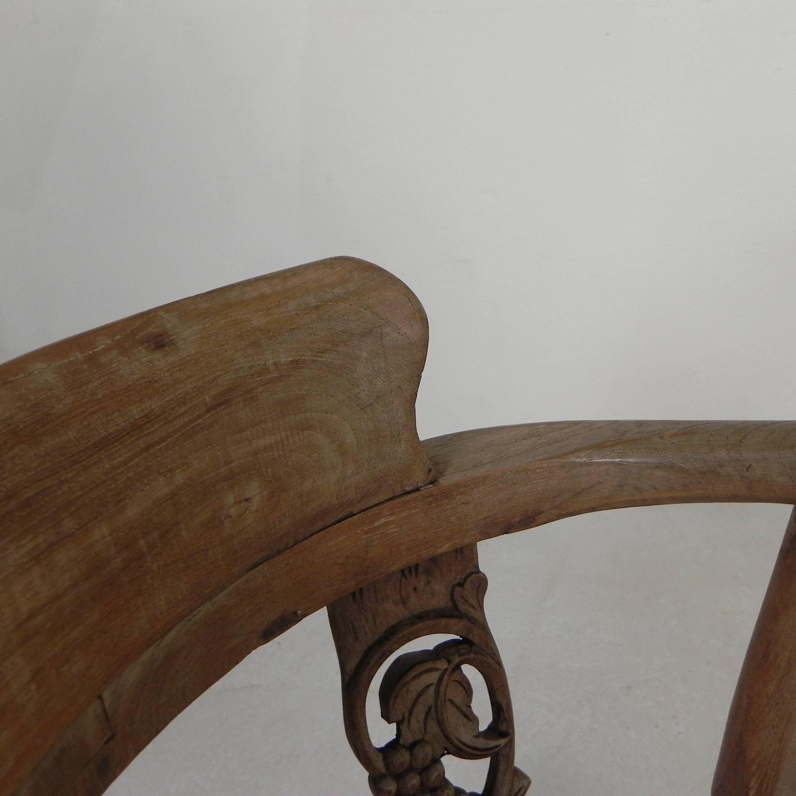 Set of 2 teak corner chairs, 1980s