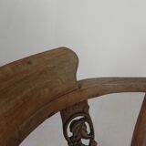 Set of 2 teak corner chairs, 1980s
