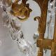 French Empire Neoclassical 7-Light Candelabra in Gilt Bronze and Crystal