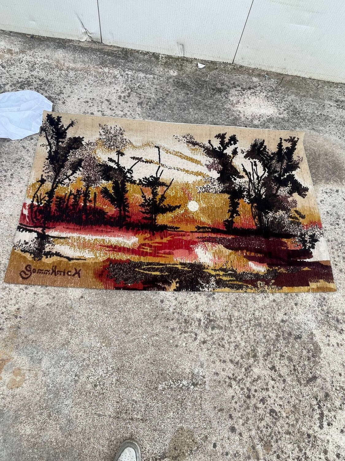 Tapisserie sérigraphie d’Aubusson Crépuscule de Gemmanick