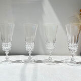 4 Arques crystal flutes, Tuileries model