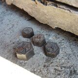 4 Old Cast Iron Weights For Scales