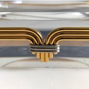 Lucite and brass catchall attributed to Claude Malle/Maison Roméo.