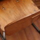 Chair, wood, handle and smoked metal