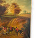Painting court hunting oil on canvas