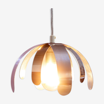 Chromium modernist ceiling light around 1970 France