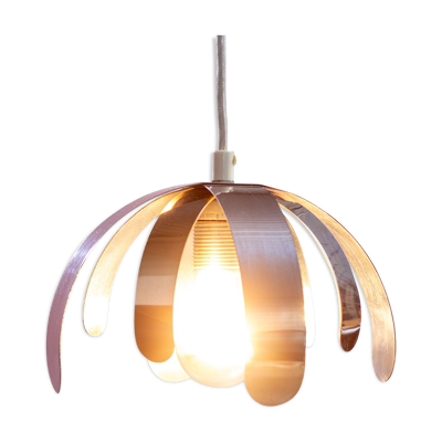 Plafonnier moderniste chromé vers 1970 France