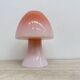 Peil & Putzer pink glass mushroom table lamp, 1970s