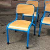 Vintage school children's chair 1970 wood