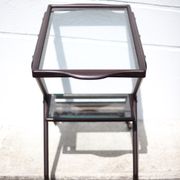 Serving rolling trolley, wood service, 50's