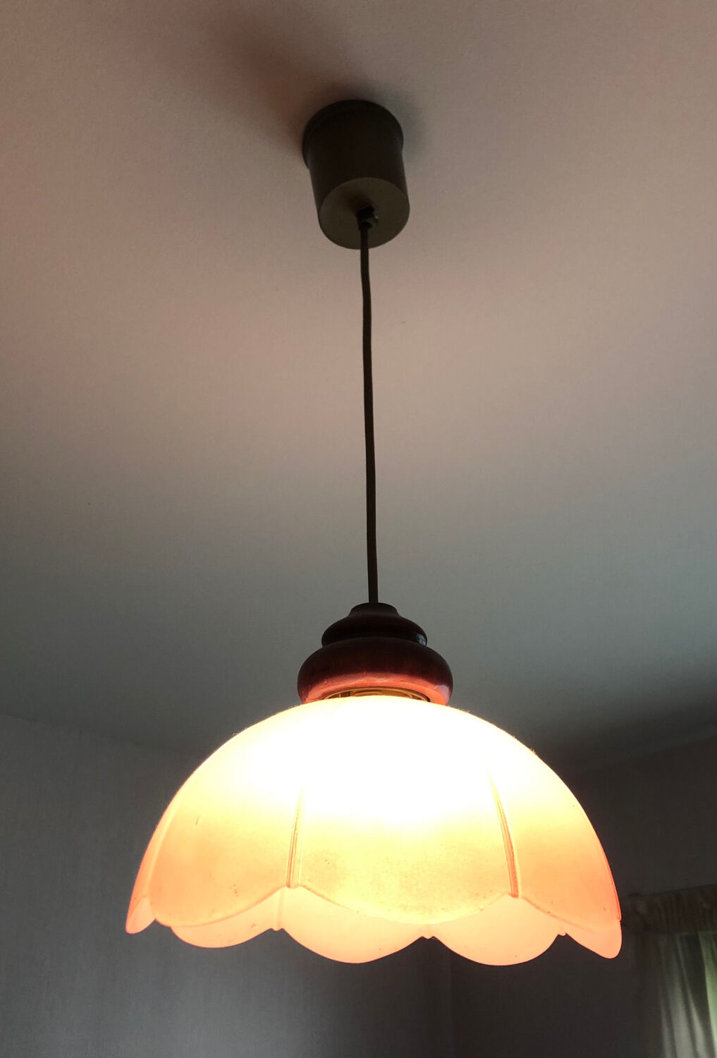 Vintage glass pendant light