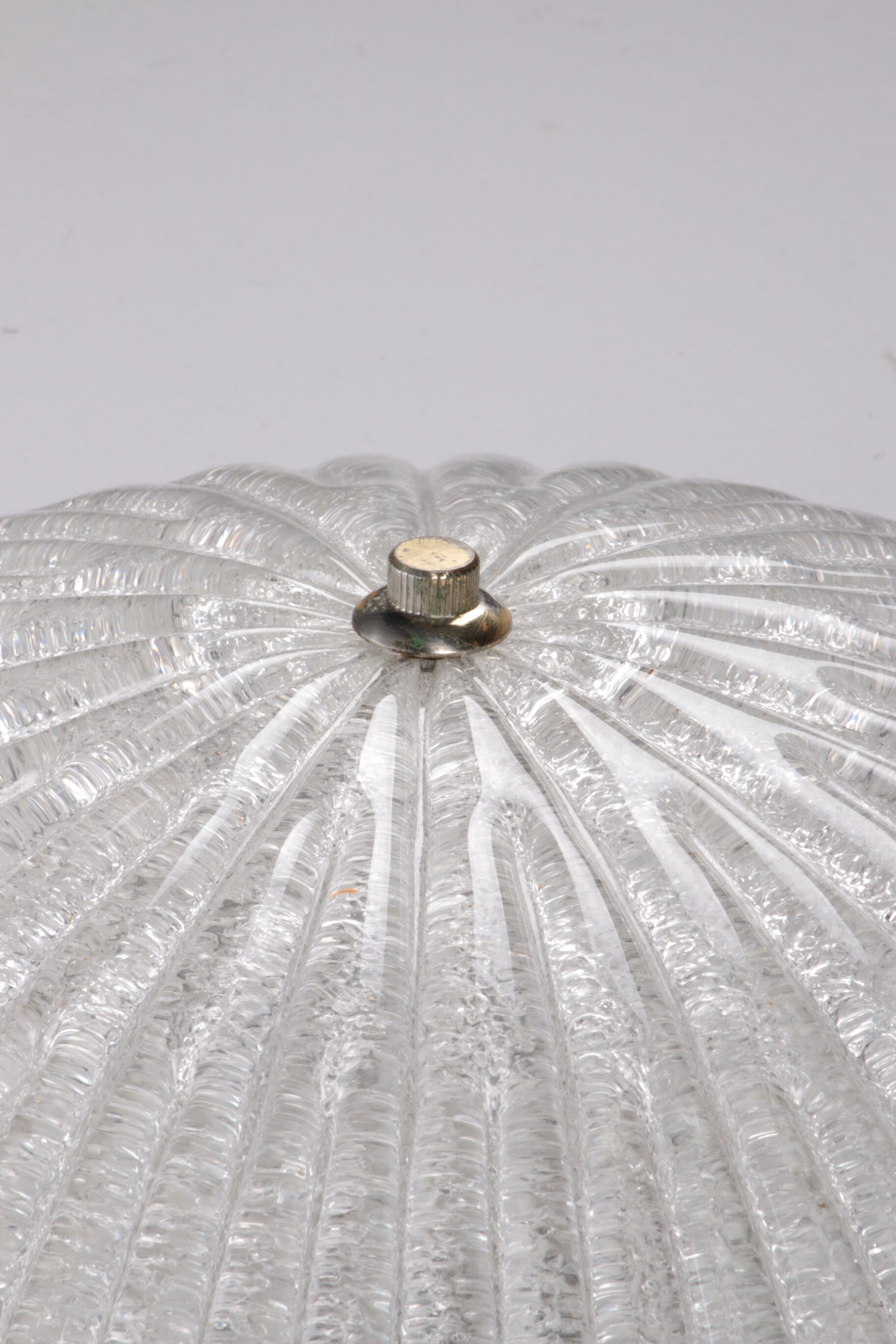 Vintage ceiling lamp with chrome and murano glass, 1960s