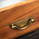 Wooden drawer brass handle