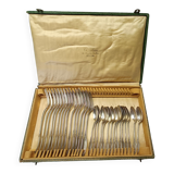 set of 15 teaspoons and 15 dessert forks in Puiforcat Empire style