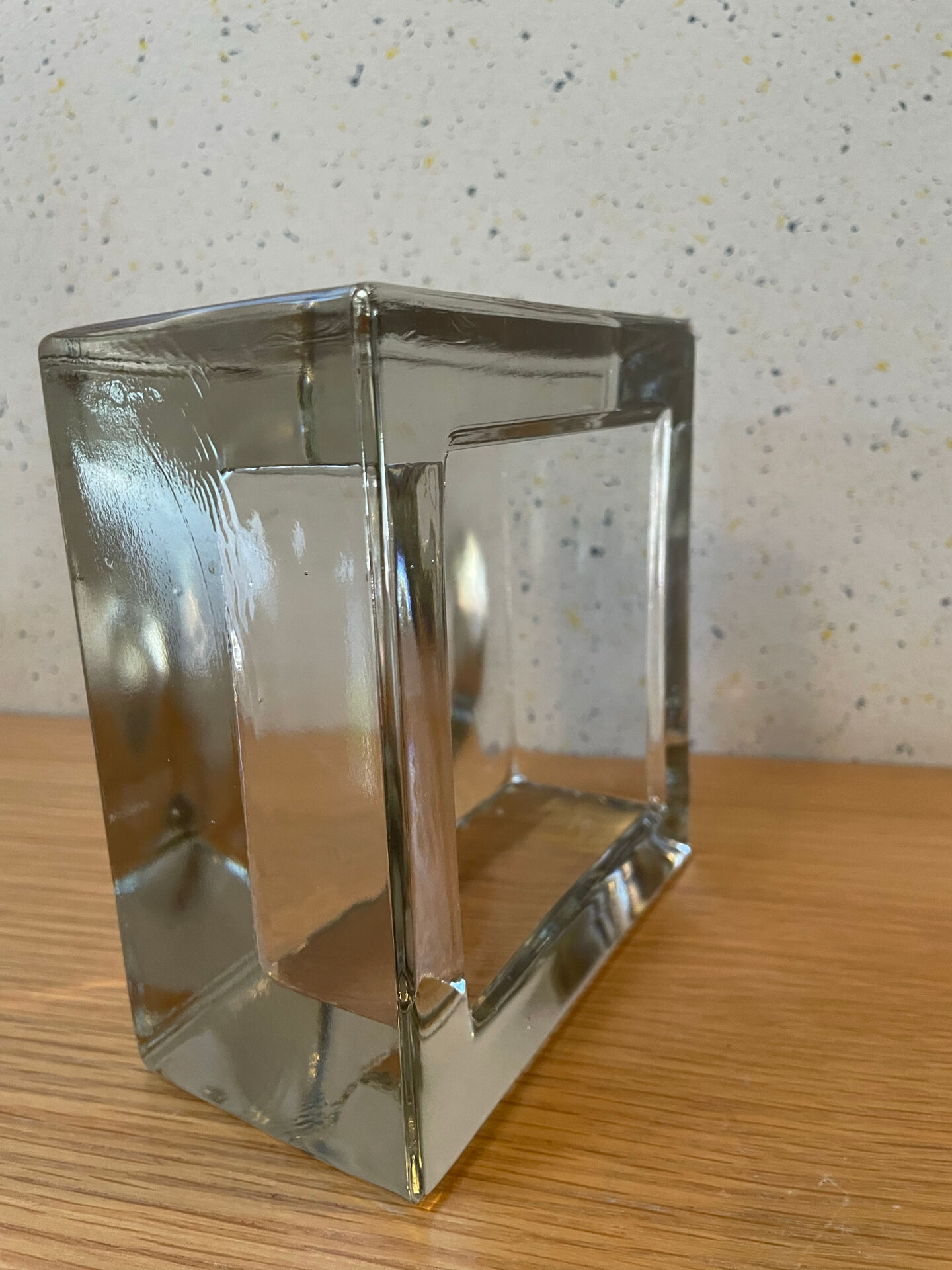 Glass block catchall