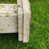 Garden saddle column in old marble