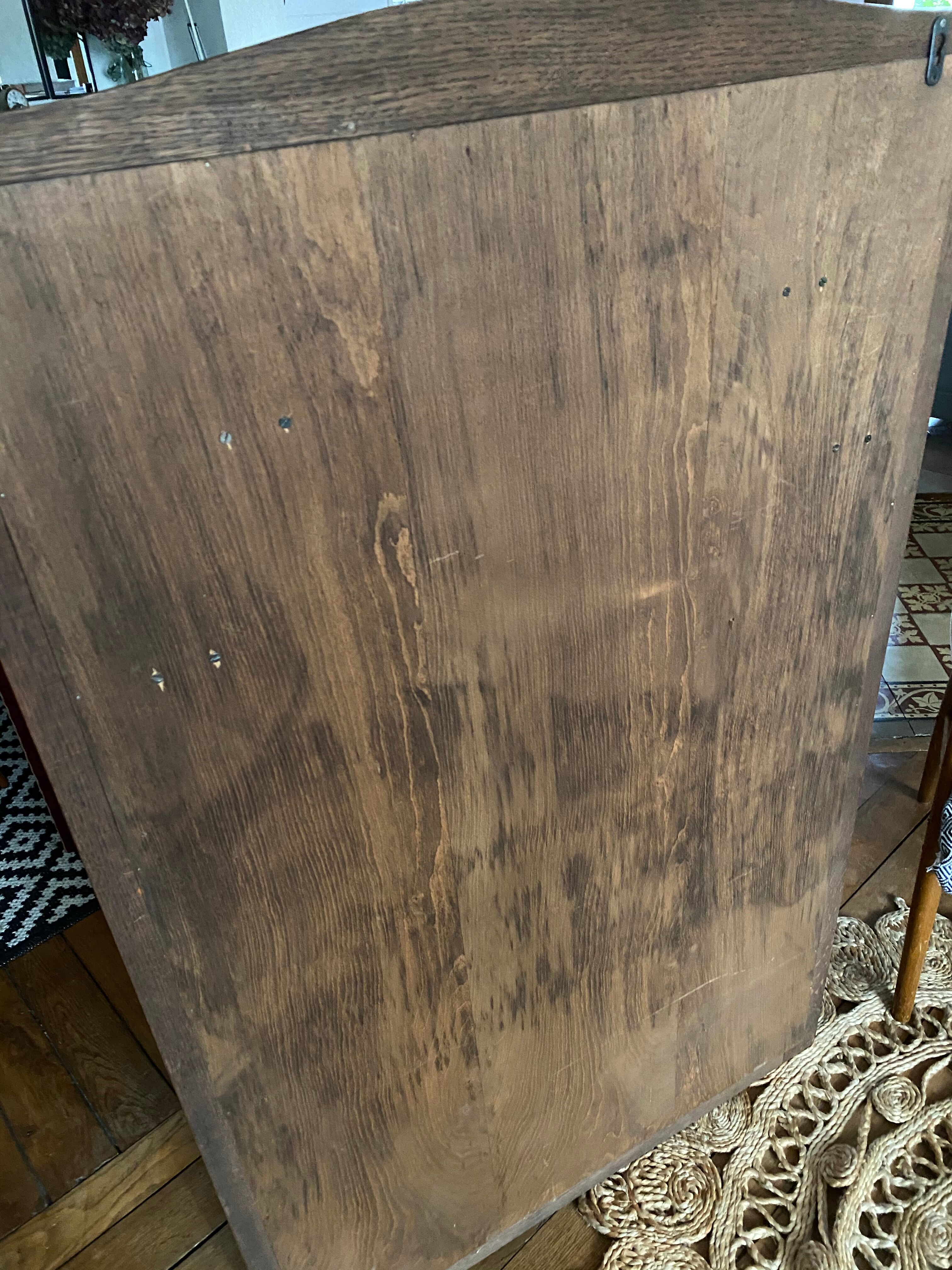 Vintage mirror cloakroom wall coat rack