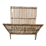 Rattan magazine rack from the 60s