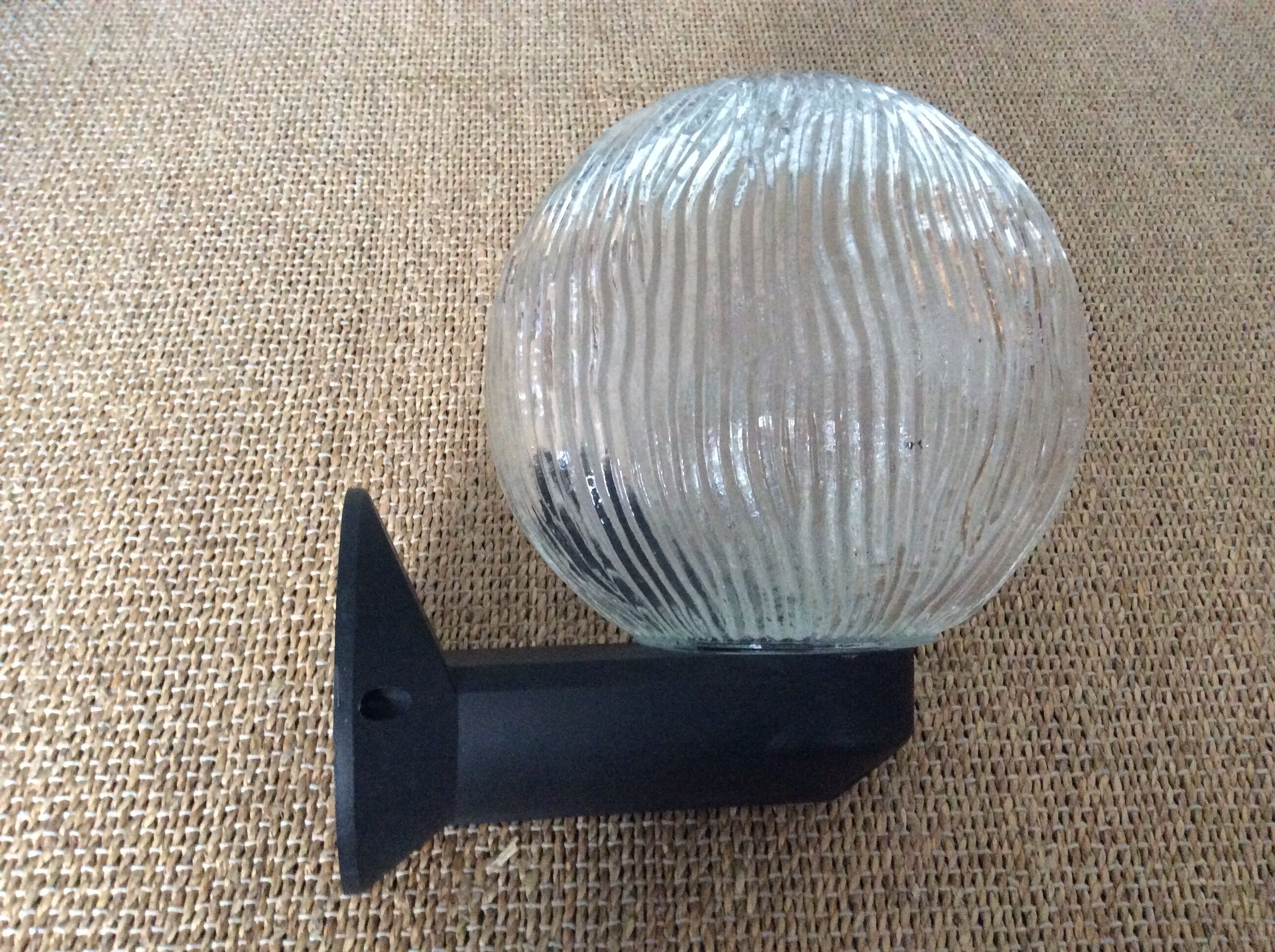 Glass ball globe wall lamp