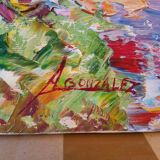 Oil on canvas signed A Gonzalez, Catalan painter