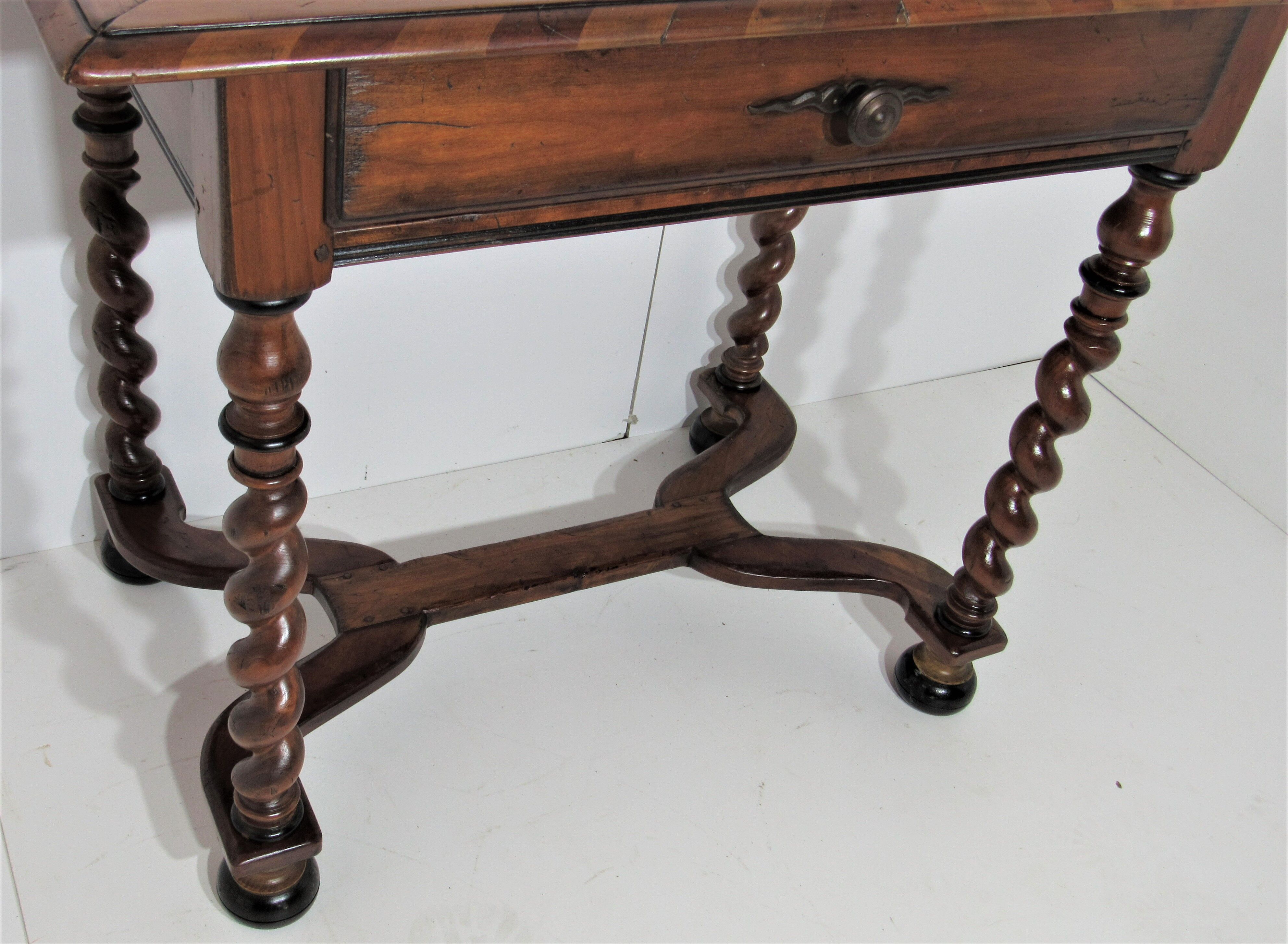 Marked writing table with 1 drawer