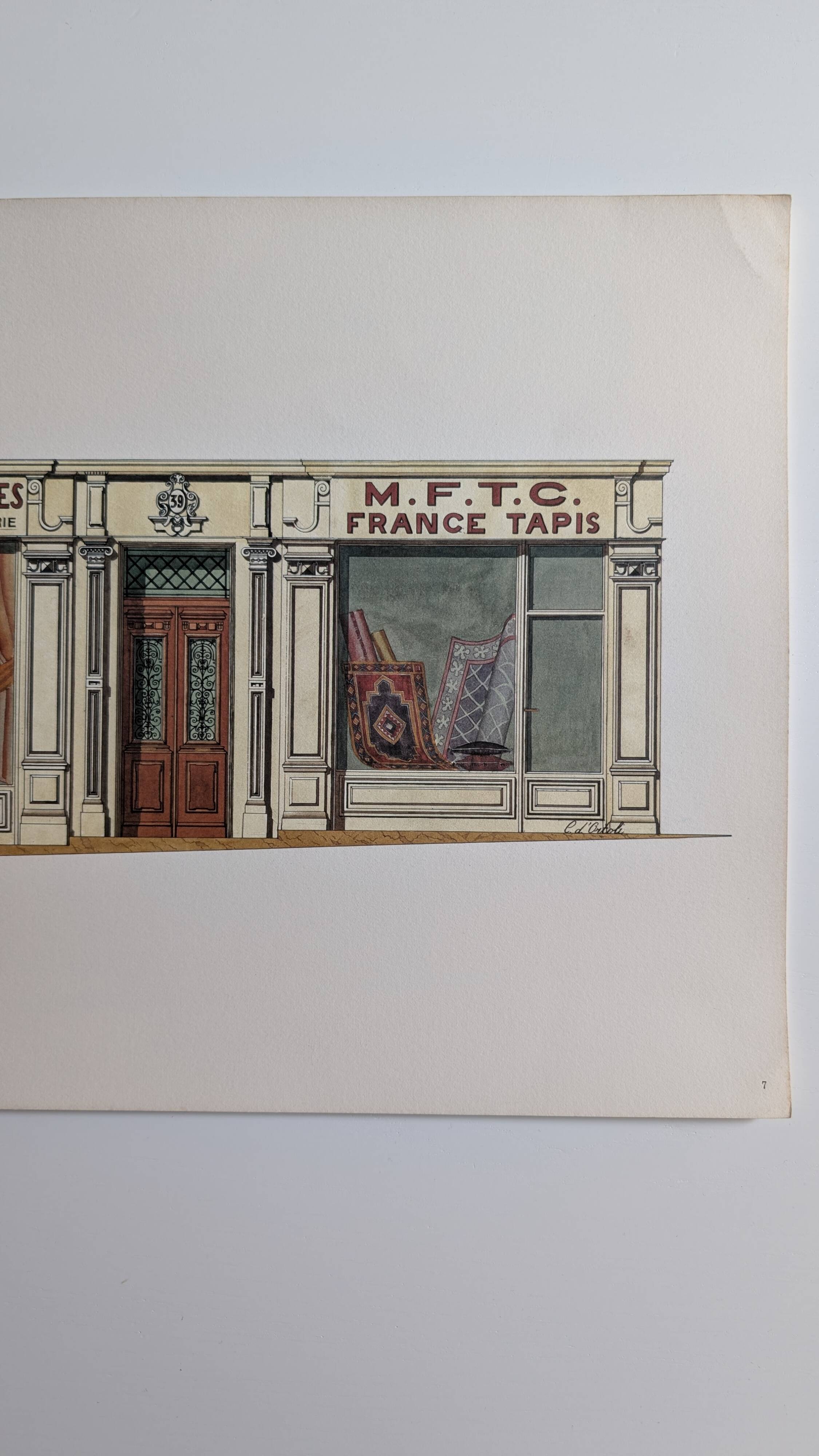 Lithographie "Ste Noailles Textiles" – Catherine d'Ortoli