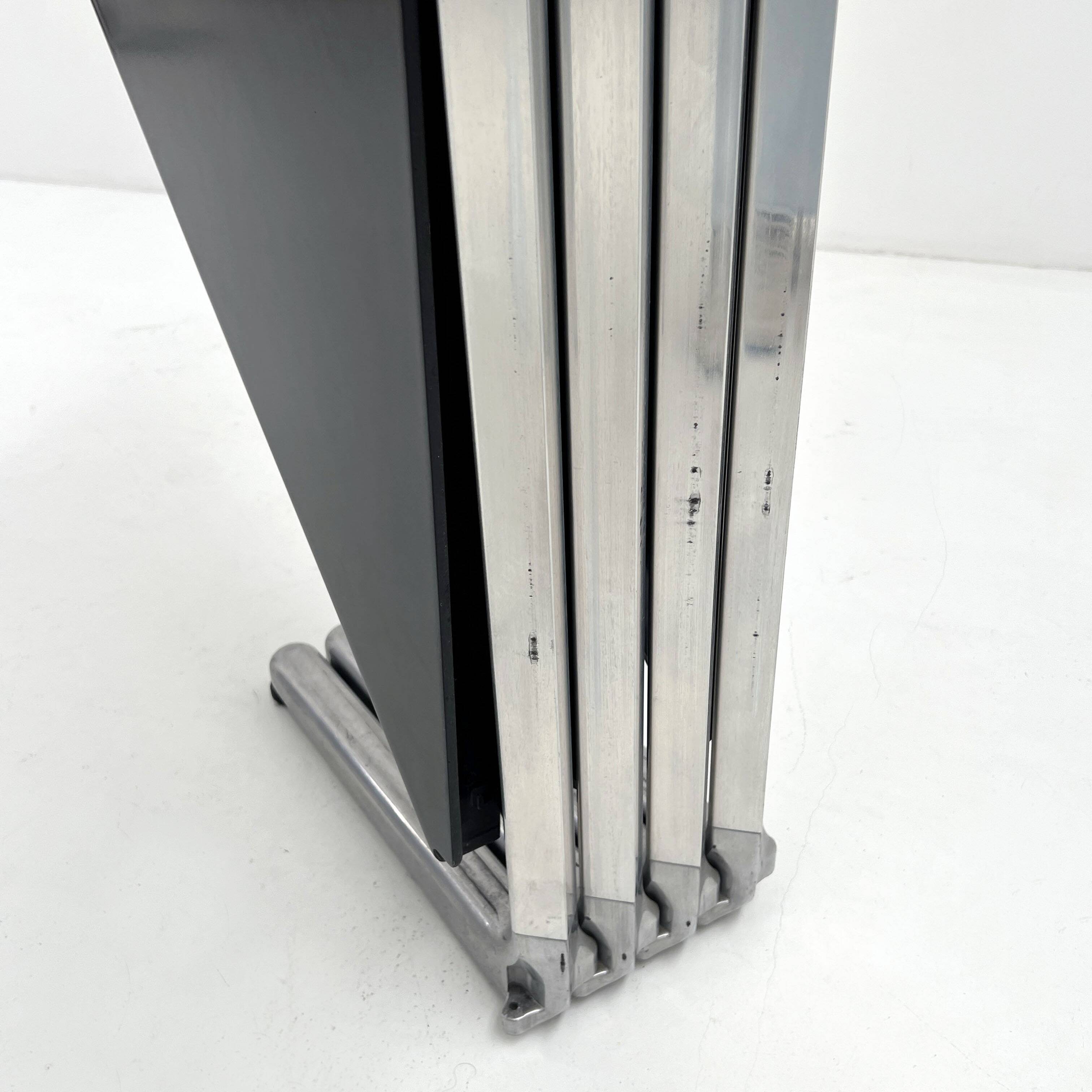 Foldable black table by Giancarlo Piretti for Anonima Castelli, 1970
