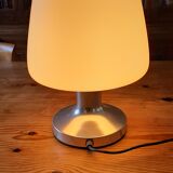 Vintage lamp from the 70s white opaline