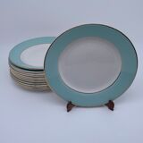 Service complet amande et or Limoges, 6 assiettes
