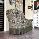 Floral cotton jacquard chaise longue