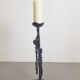 Brutalist Floor Candleholder in Cast Iron, Germany, 1960s